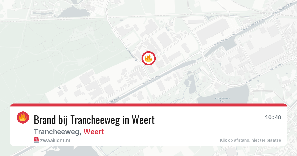 Brand bij Trancheeweg in Weert — 31 mei 2026