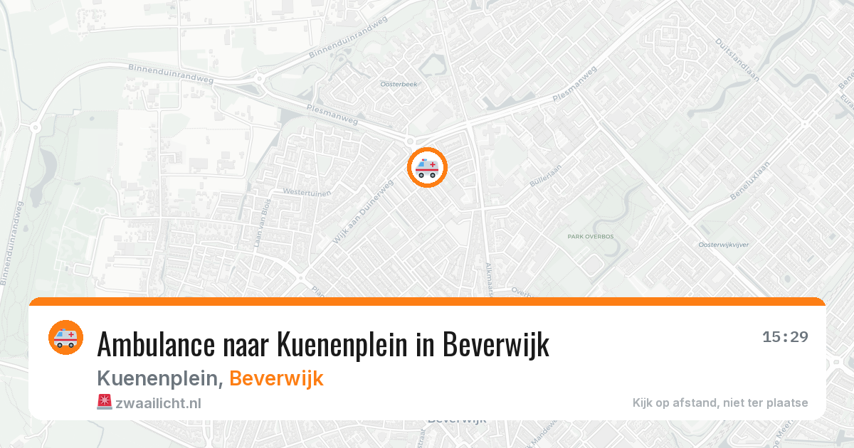 Ambulance naar Kuenenplein in Beverwijk — 25 jul 2026