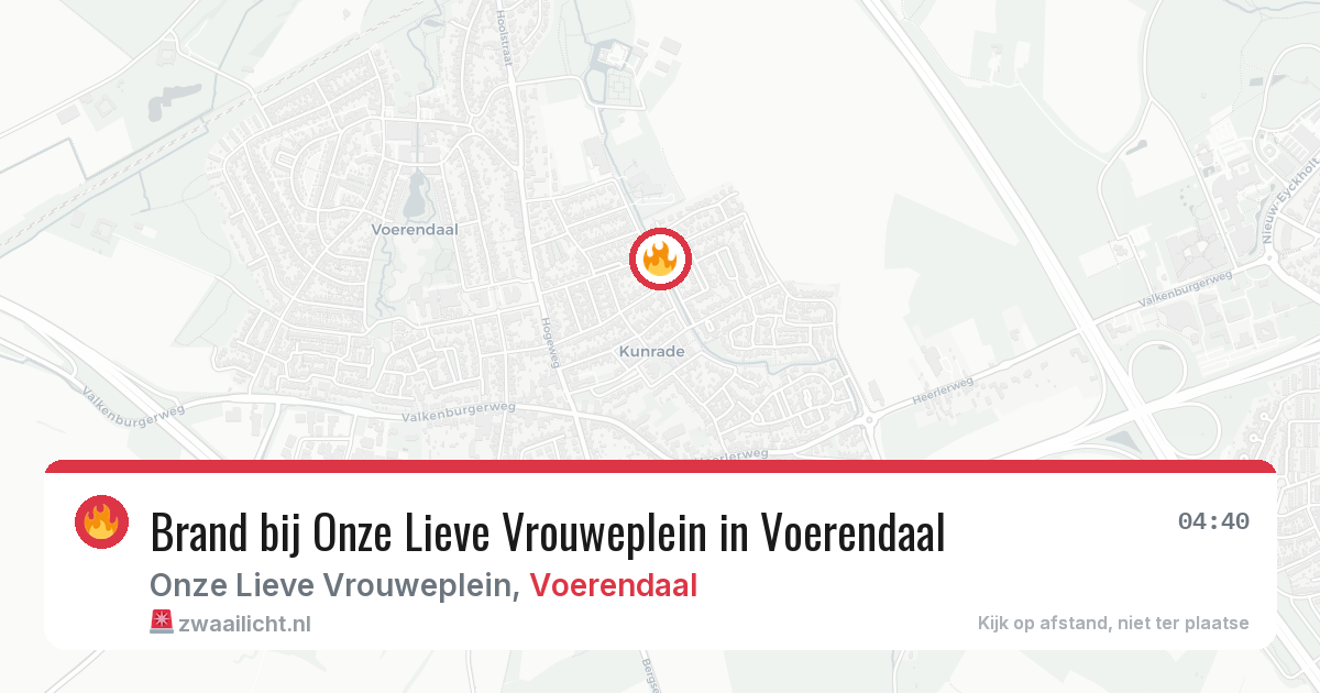 Brand bij Onze Lieve Vrouweplein in Voerendaal — 23 jun 2026