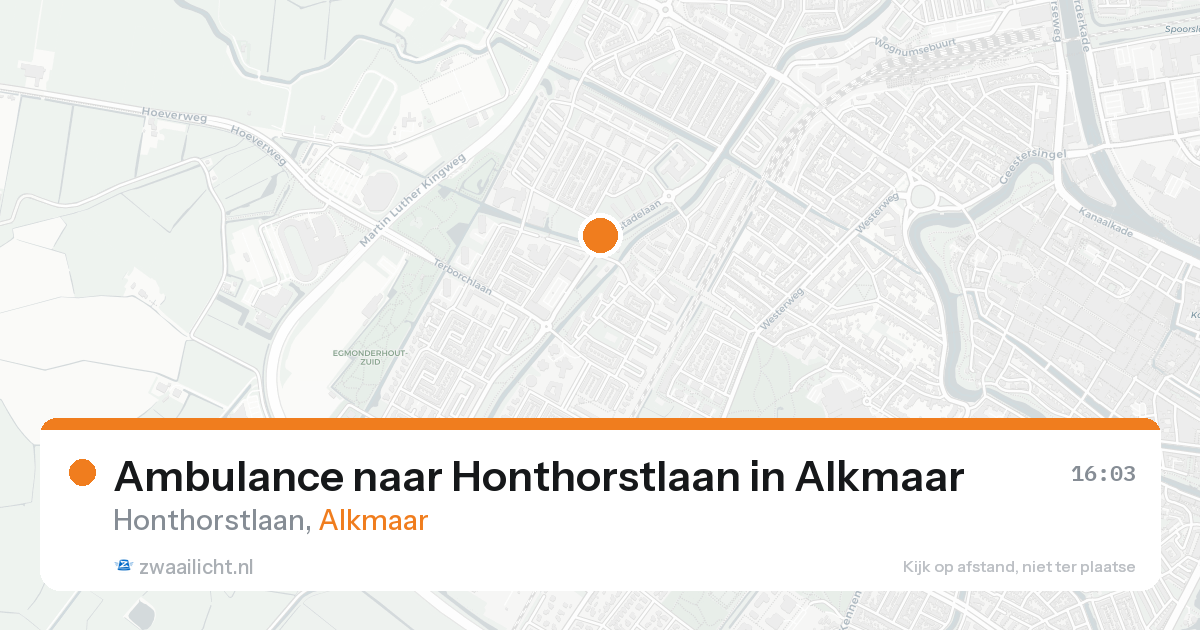 Ambulance naar Honthorstlaan in Alkmaar — 19 aug 2026