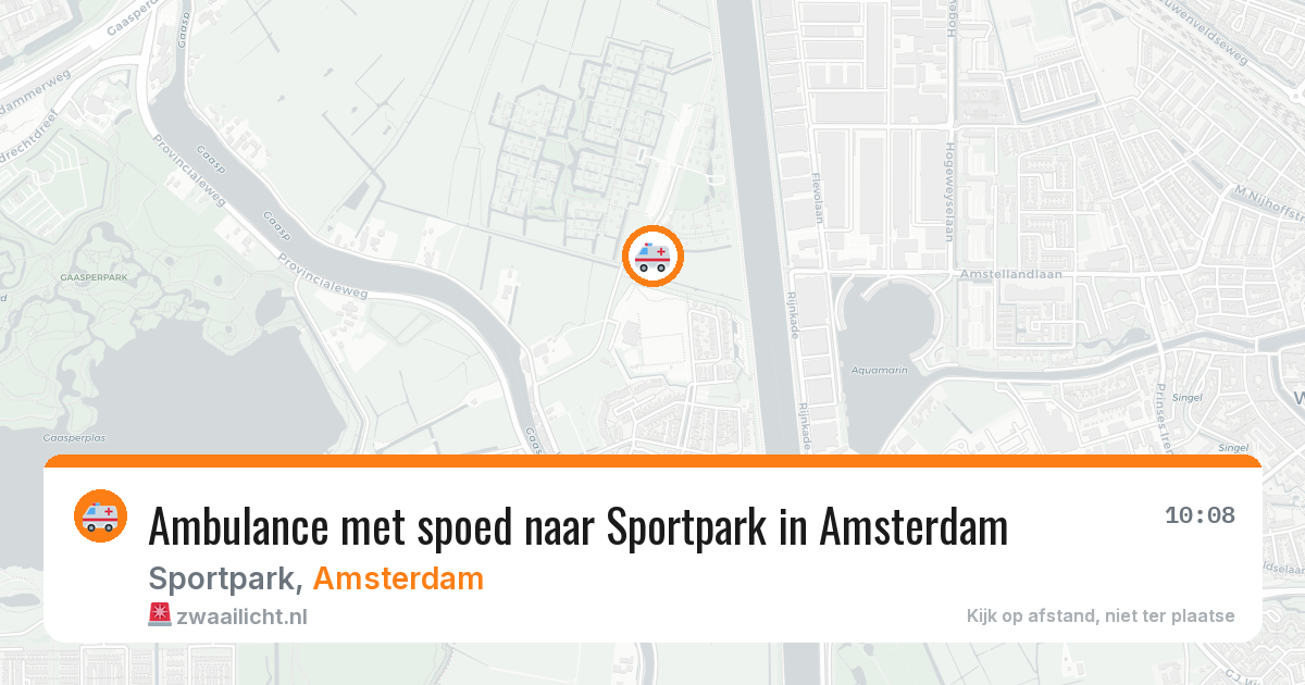 Ambulance met spoed naar Sportpark in Amsterdam — 15 apr 2026