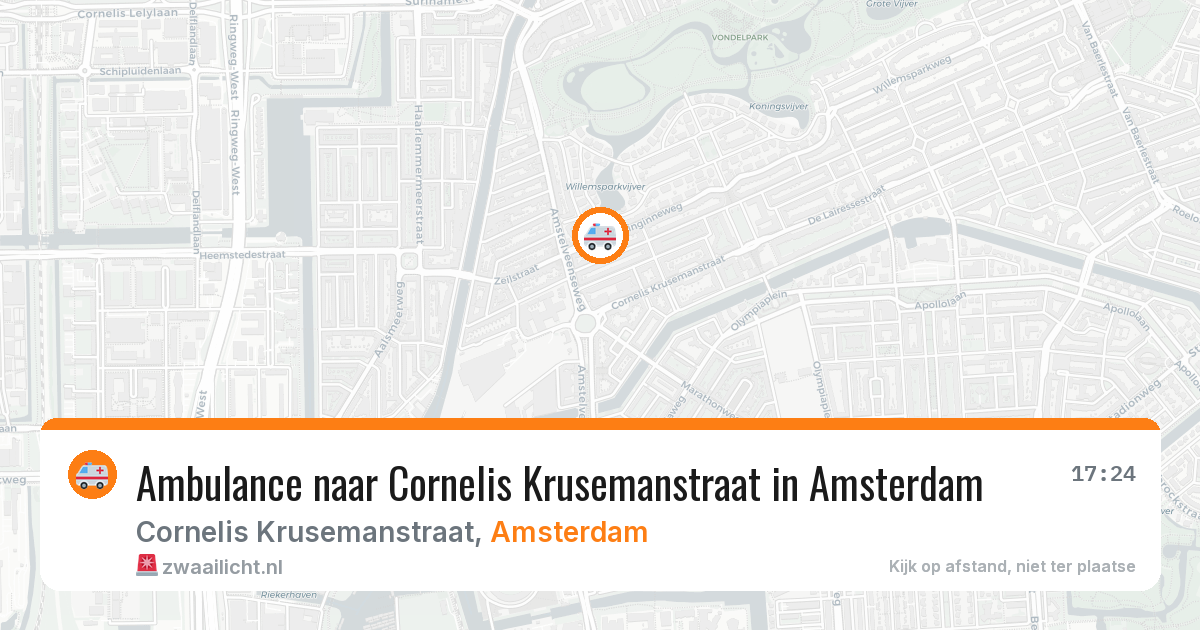 Ambulance naar Cornelis Krusemanstraat in Amsterdam — 18 jul 2026