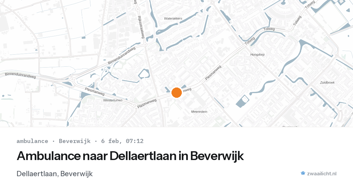 Ambulance naar Dellaertlaan in Beverwijk — 6 feb 2026