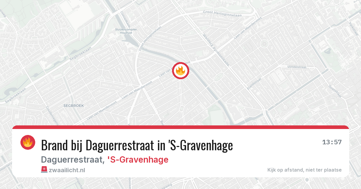 Brand bij Daguerrestraat in 'S-Gravenhage — 2 aug 2026