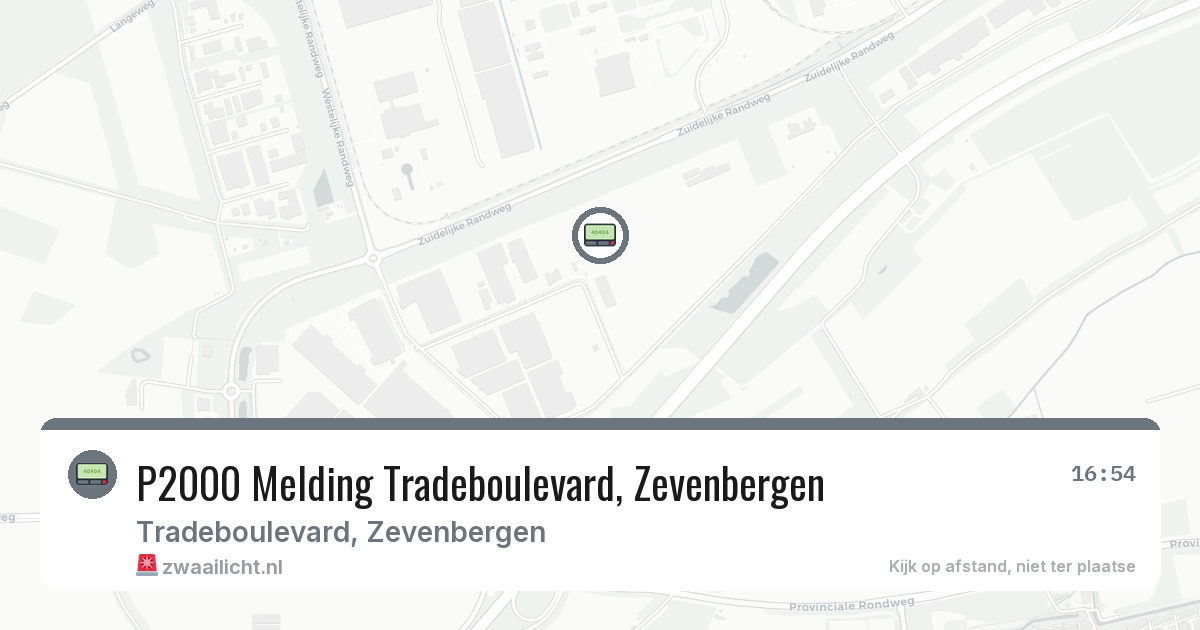 P2000 Melding Tradeboulevard, Zevenbergen — 13 aug 2026
