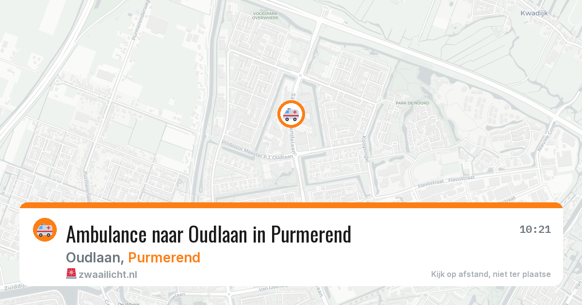 Ambulance naar Oudlaan in Purmerend — 11 aug 2026