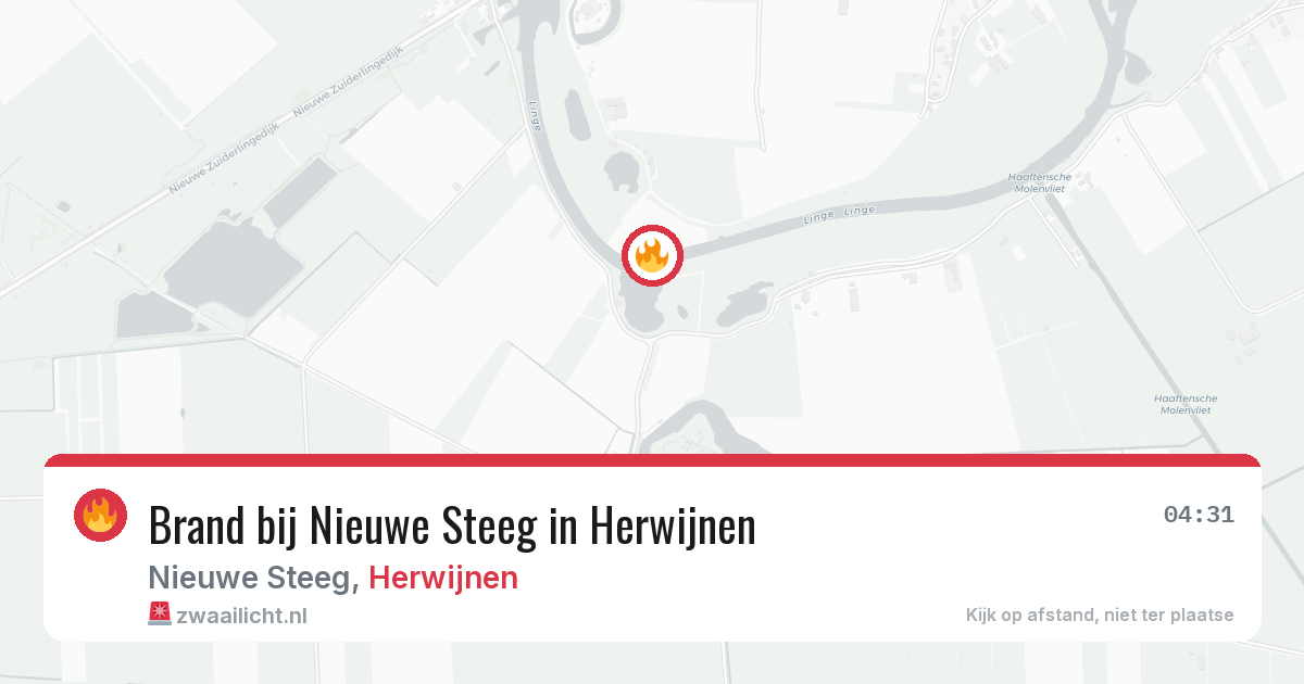 Brand bij Nieuwe Steeg in Herwijnen — 28 jun 2026