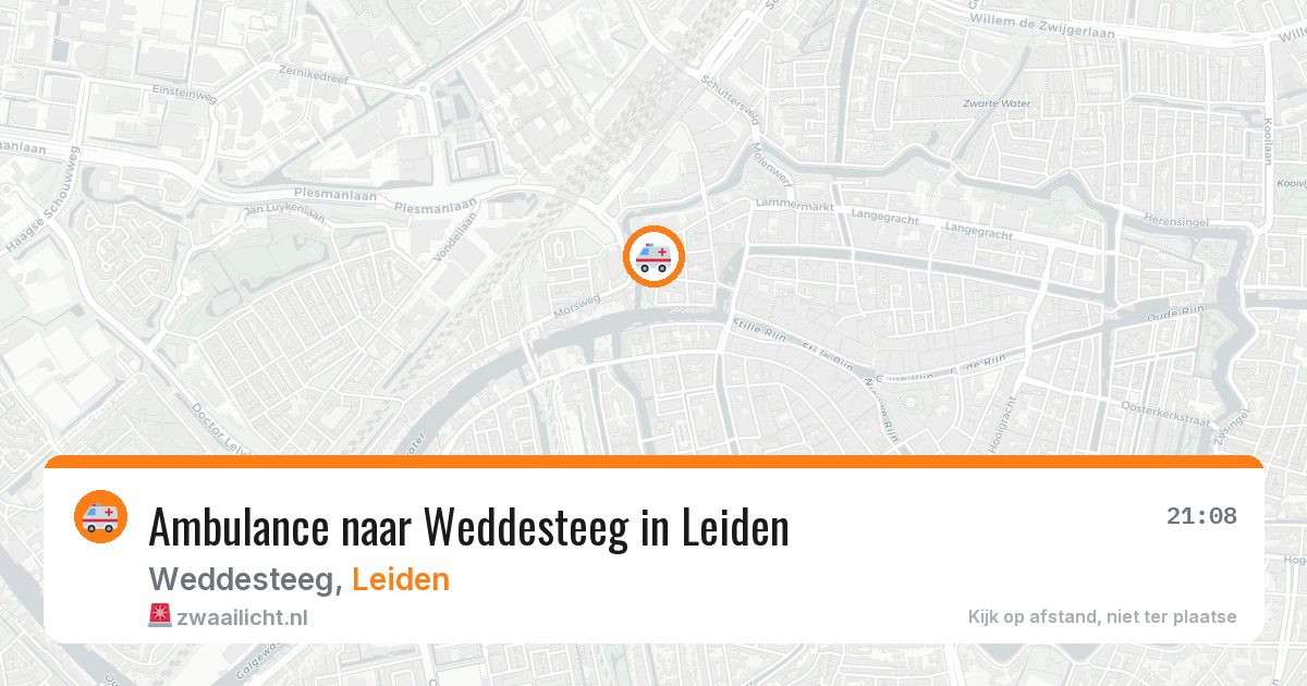 Ambulance naar Weddesteeg in Leiden — 9 aug 2026