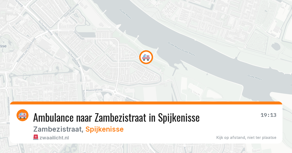 Ambulance naar Zambezistraat in Spijkenisse — 1 aug 2026