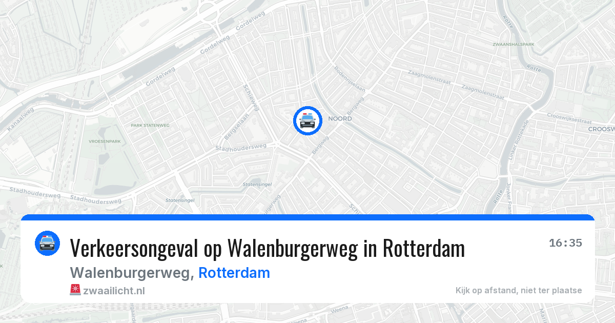 Verkeersongeval op Walenburgerweg in Rotterdam — 11 mei 2026