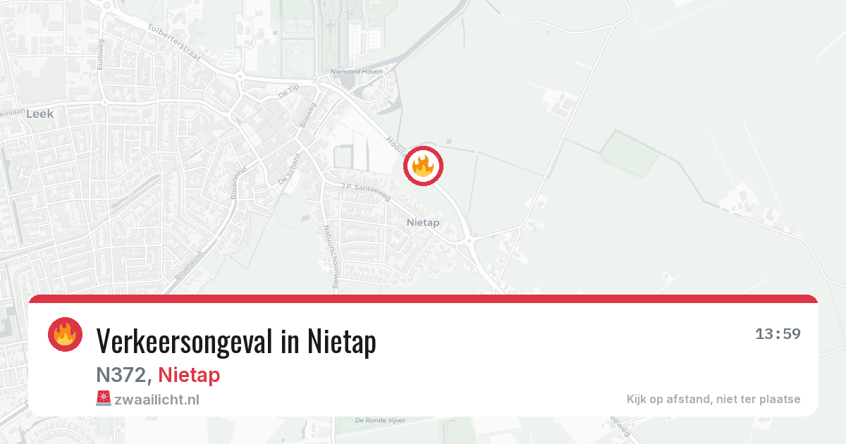 Verkeersongeval in Nietap — 3 jul 2026
