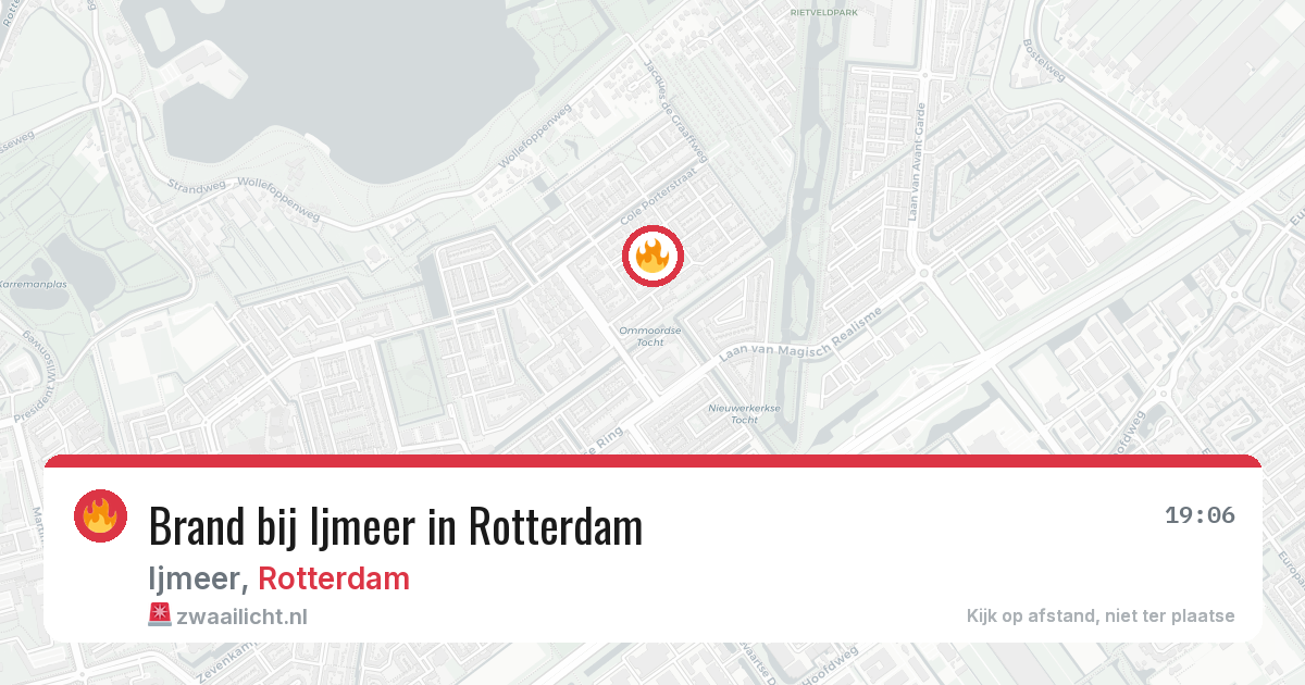 Brand bij Ijmeer in Rotterdam — 5 mei 2026