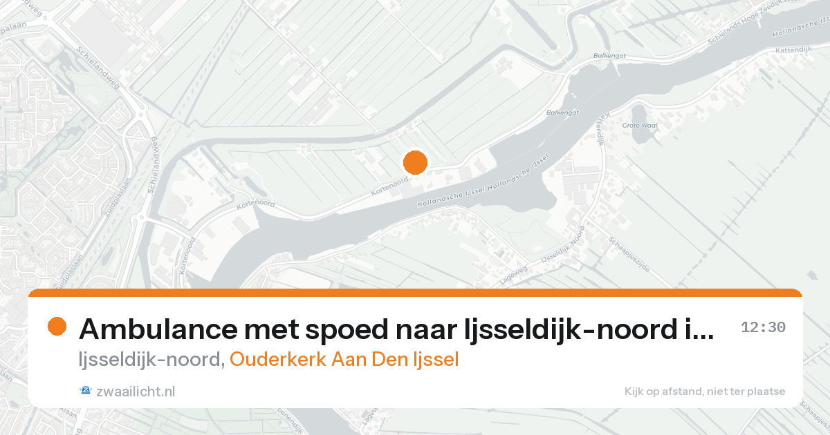 Ambulance met spoed naar Ijsseldijk-noord in Ouderkerk Aan Den Ijssel — 31 jan 2026