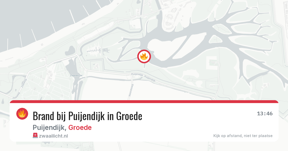 Brand bij Puijendijk in Groede — 24 apr 2026