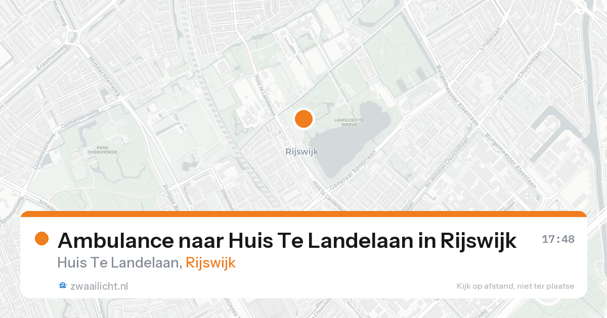 Ambulance naar Huis Te Landelaan in Rijswijk — 15 aug 2026