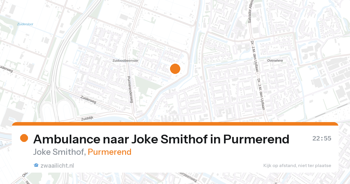Ambulance naar Joke Smithof in Purmerend — 14 jun 2026
