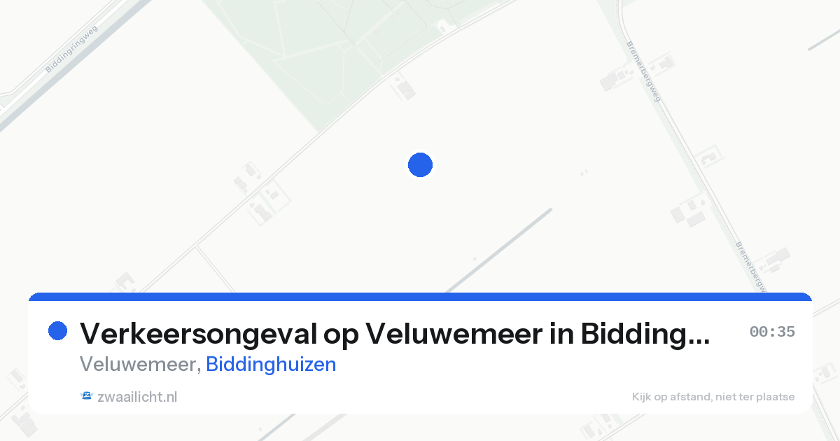 Verkeersongeval op Veluwemeer in Biddinghuizen — 14 aug 2026