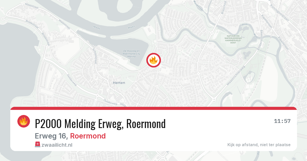 P2000 Melding Erweg, Roermond — 31 jul 2026
