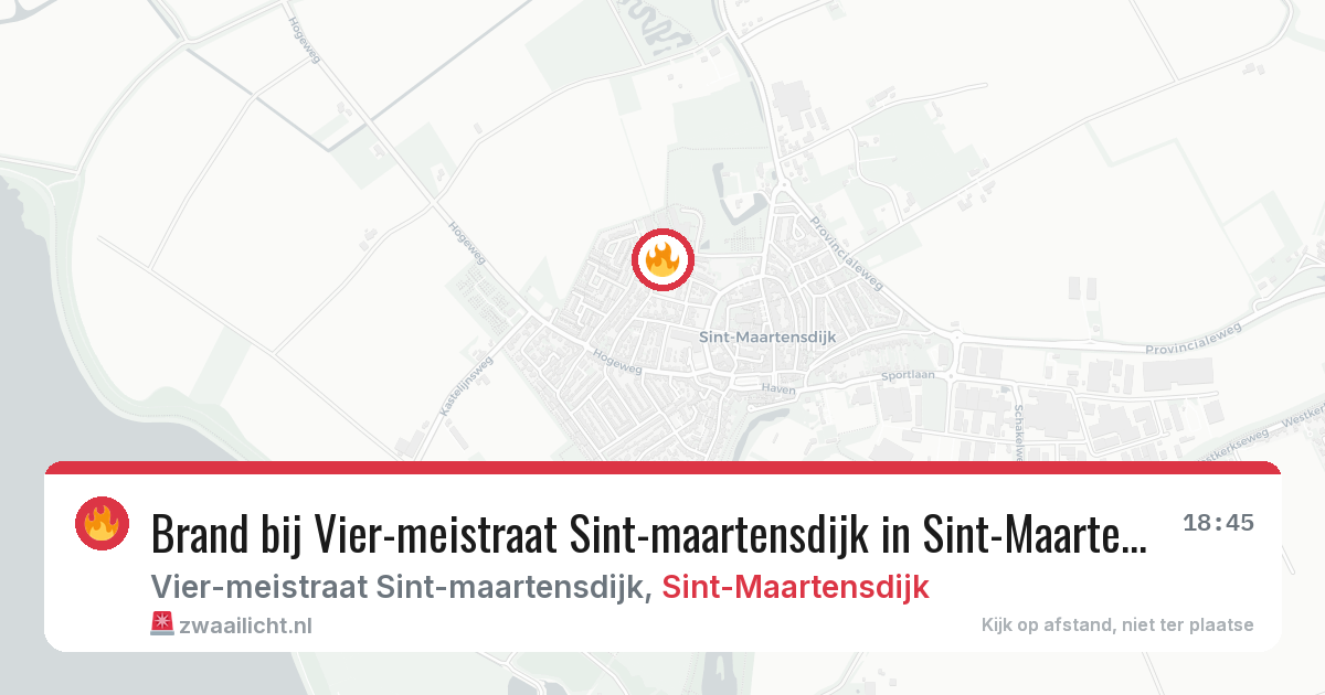 Brand bij Vier-meistraat Sint-maartensdijk in Sint-Maartensdijk — 6 mei 2026