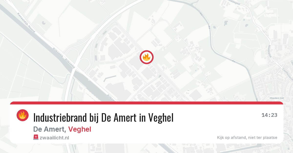 Industriebrand bij De Amert in Veghel — 16 mrt 2026
