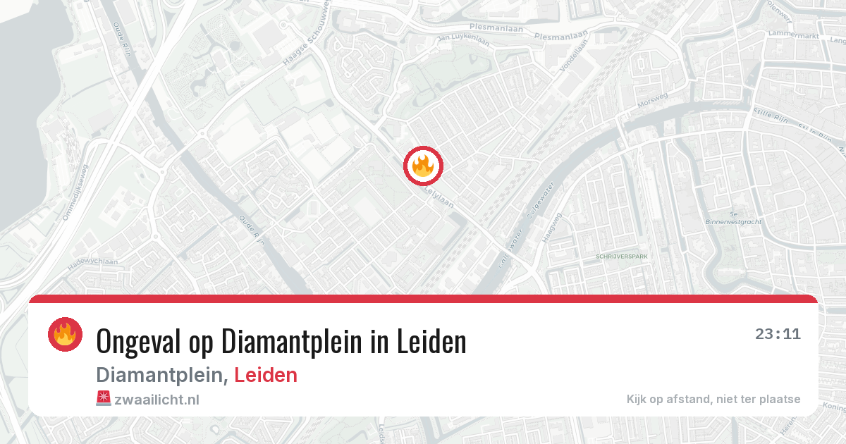 Ongeval op Diamantplein in Leiden — 19 jun 2026