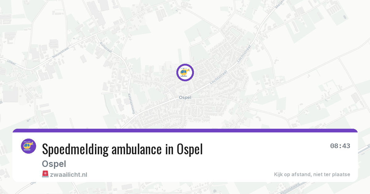Spoedmelding ambulance in Ospel — 27 jun 2026