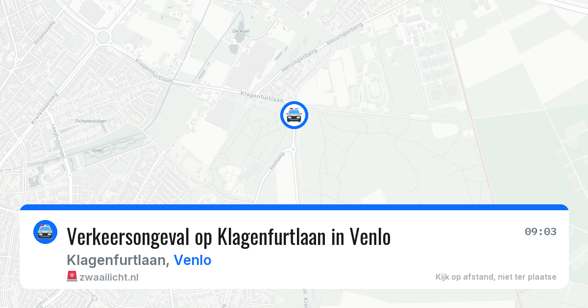 Verkeersongeval op Klagenfurtlaan in Venlo — 22 apr 2026