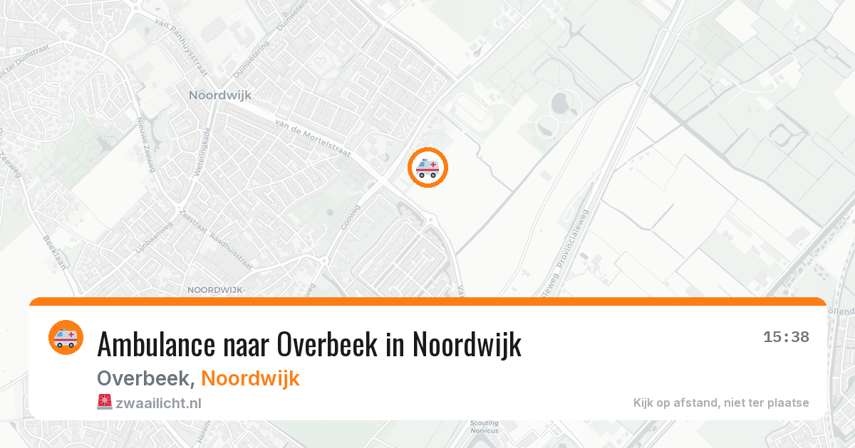 Ambulance naar Overbeek in Noordwijk — 22 jun 2026