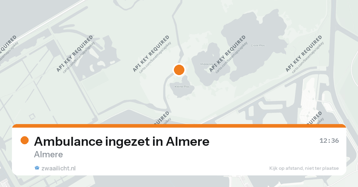 Ambulance ingezet in Almere — 26 aug 2026