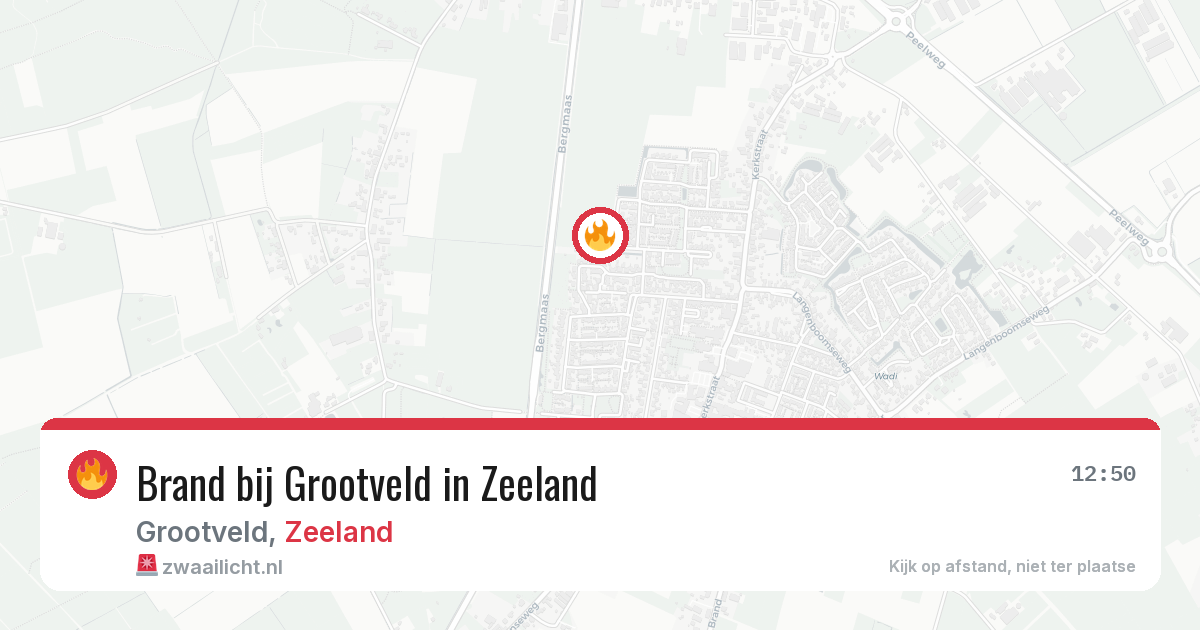 Brand bij Grootveld in Zeeland — 16 apr 2026