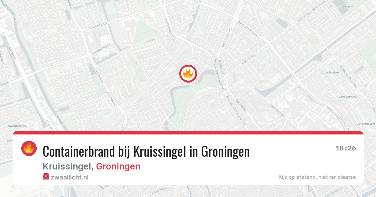 Containerbrand bij Kruissingel in Groningen — 31 mei 2026