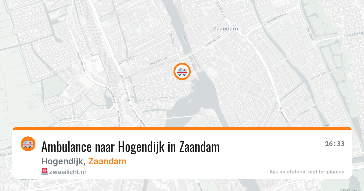 Ambulance naar Hogendijk in Zaandam — 4 jul 2026