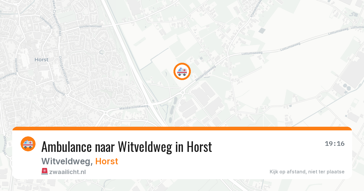 Ambulance naar Witveldweg in Horst — 2 aug 2026