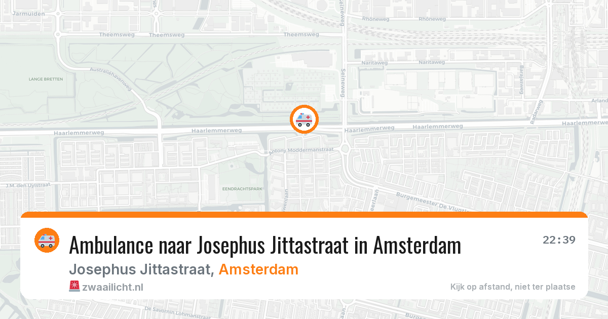 Ambulance naar Josephus Jittastraat in Amsterdam — 14 mrt 2026