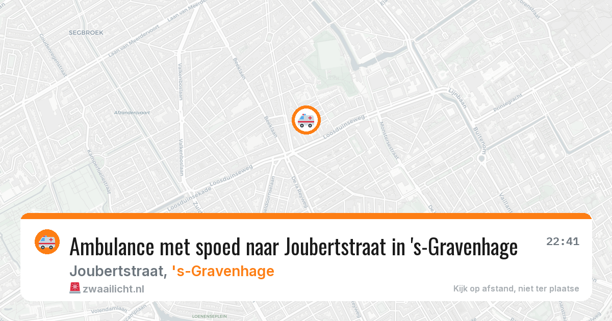 Ambulance met spoed naar Joubertstraat in 's-Gravenhage — 30 mei 2026