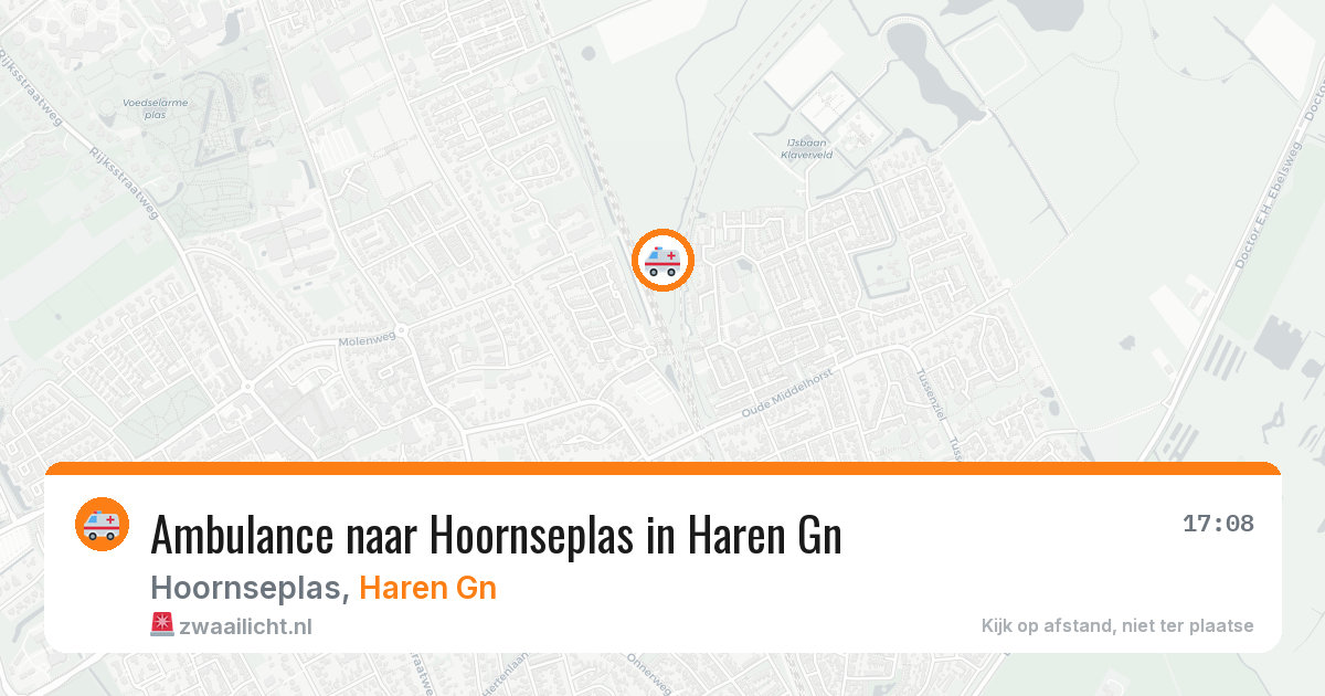 Ambulance naar Hoornseplas in Haren Gn — 21 jun 2026