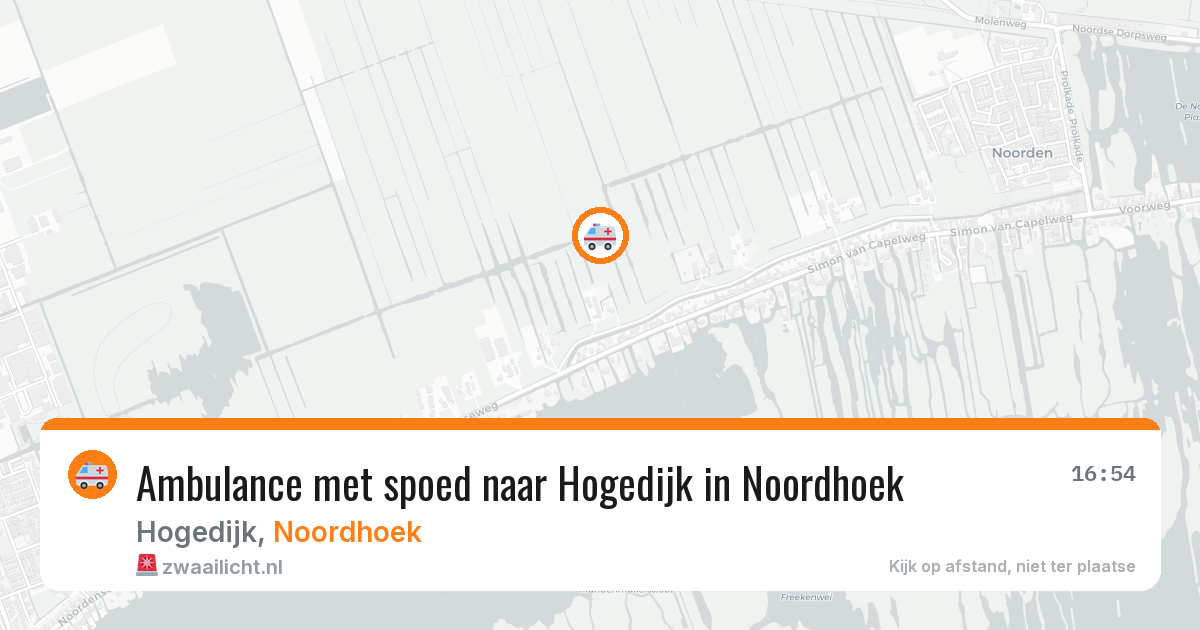 Ambulance met spoed naar Hogedijk in Noordhoek — 2 jul 2026