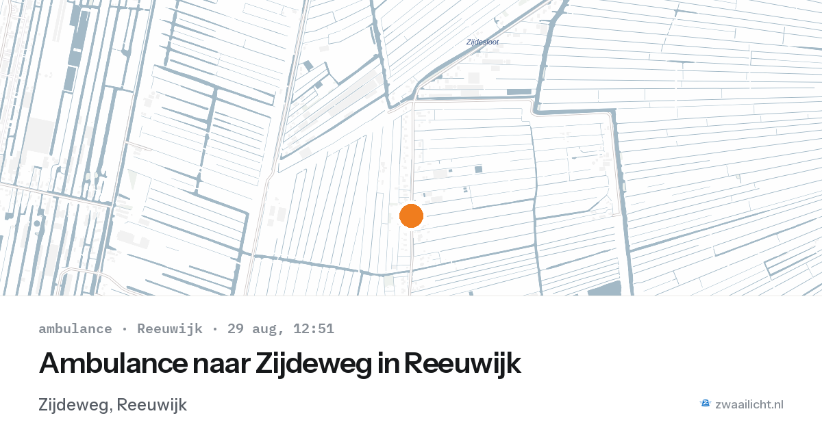 Ambulance naar Zijdeweg in Reeuwijk — 29 aug 2026