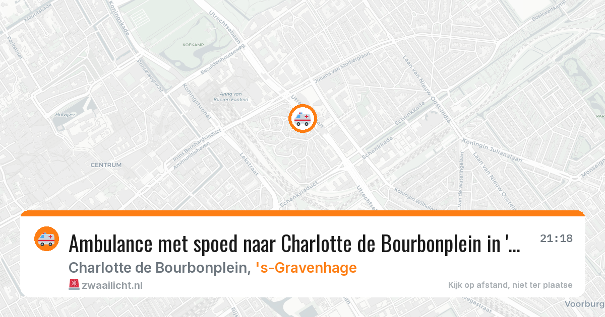 Ambulance met spoed naar Charlotte de Bourbonplein in 's-Gravenhage — 10 jul 2026