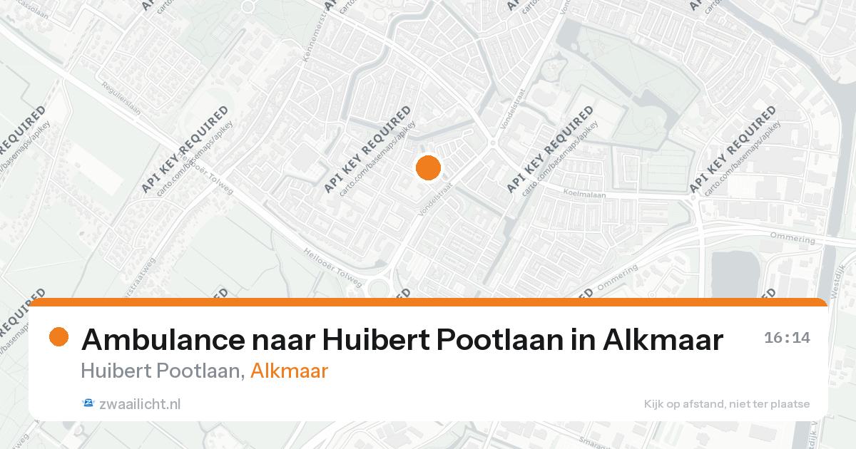 Ambulance naar Huibert Pootlaan in Alkmaar — 26 aug 2026