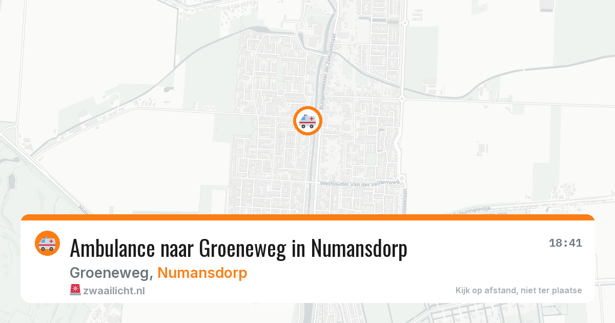 Ambulance naar Groeneweg in Numansdorp — 10 aug 2026