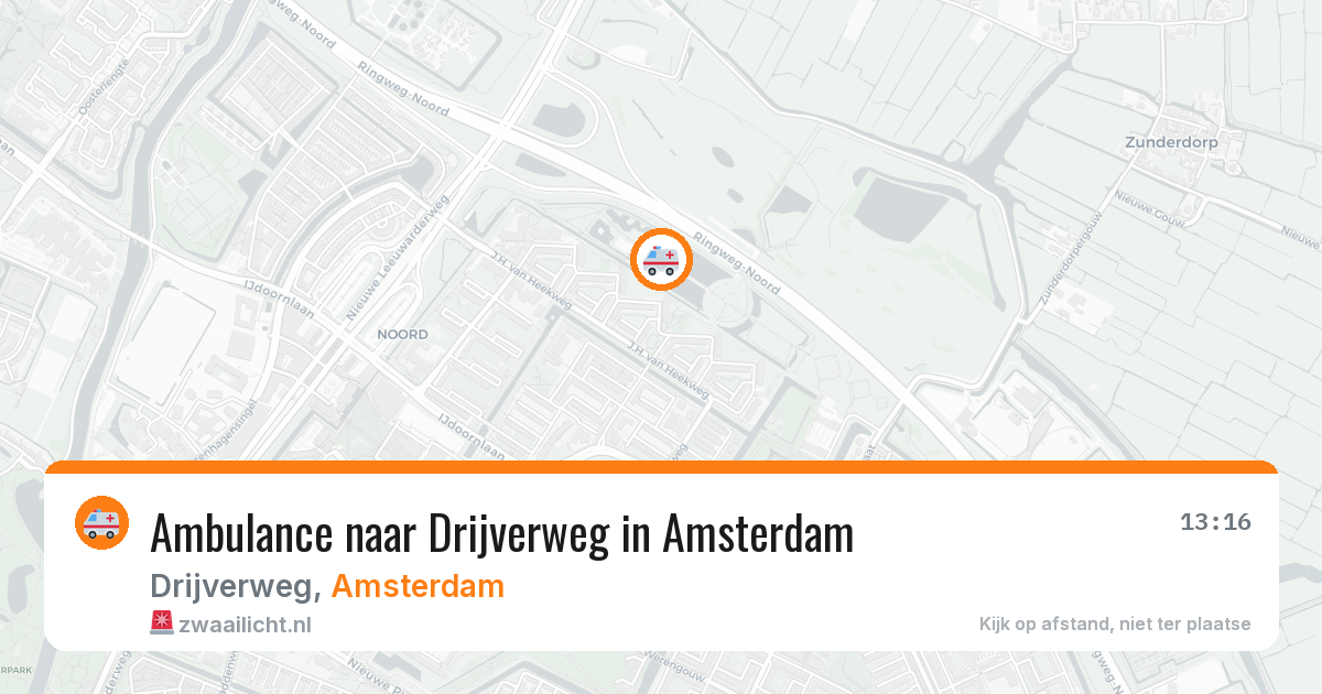 Ambulance naar Drijverweg in Amsterdam — 17 jun 2026