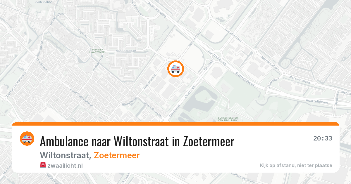 Ambulance naar Wiltonstraat in Zoetermeer — 5 jun 2026