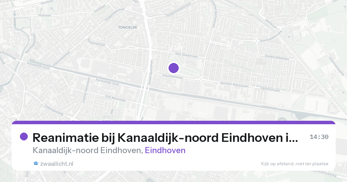 Reanimatie bij Kanaaldijk-noord Eindhoven in Eindhoven — 21 aug 2026