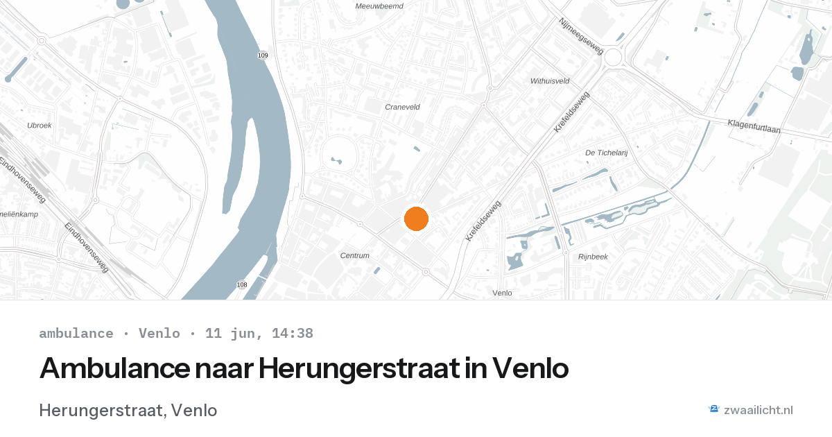 Ambulance naar Herungerstraat in Venlo — 11 jun 2026