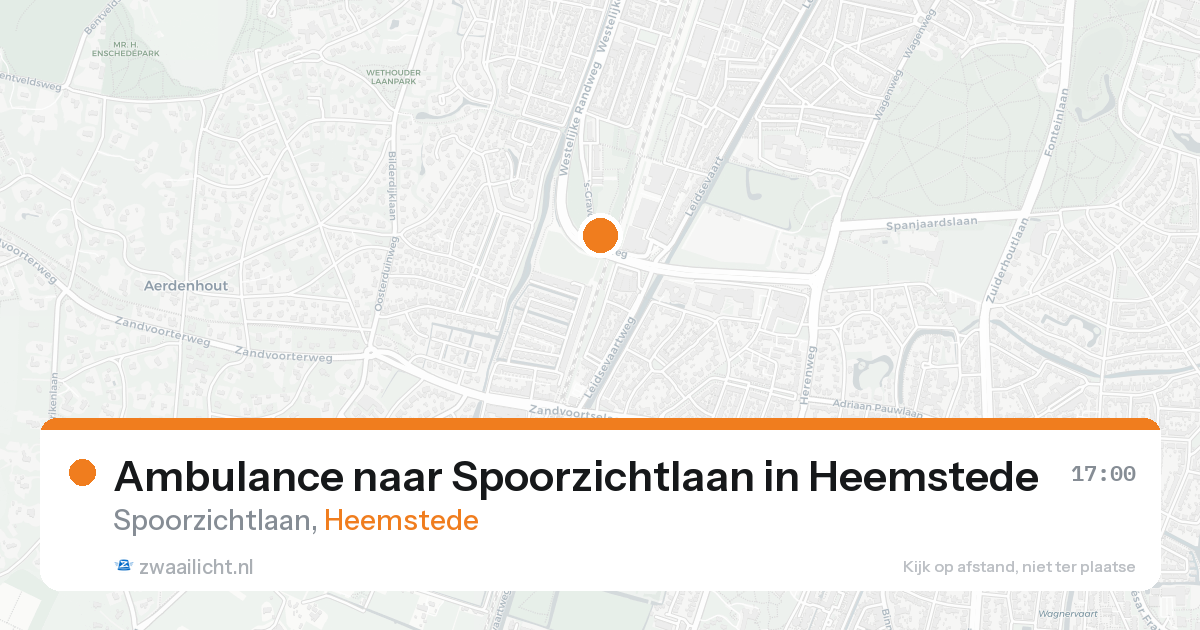 Ambulance naar Spoorzichtlaan in Heemstede — 14 aug 2026