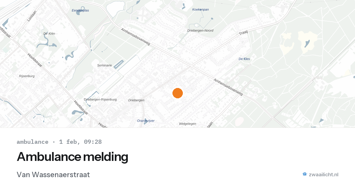 Ambulance melding — 1 feb 2026