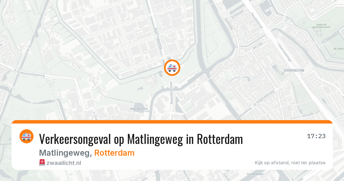 Verkeersongeval op Matlingeweg in Rotterdam — 10 aug 2026