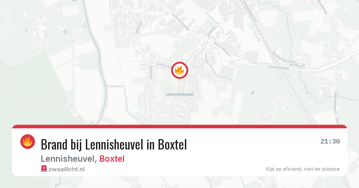 Brand bij Lennisheuvel in Boxtel — 29 jul 2026
