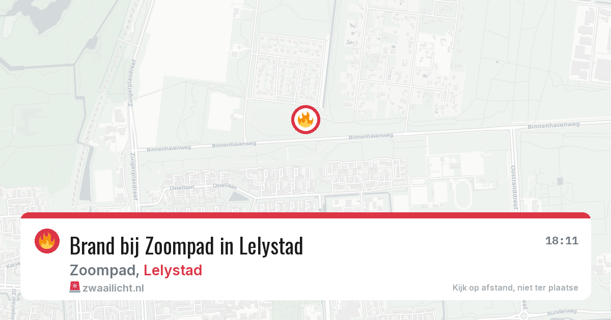 Brand bij Zoompad in Lelystad — 12 aug 2026